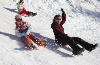 Tartiskiflette : Course de luge