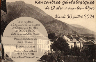 Rencontres généalogiques de Châteauroux-les-Alpes