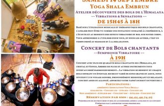 Atelier de bol chantant "Vibrations et Sensations" & Concert "Symphonie Vibratoire"