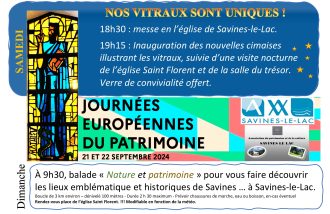 Journées Du Patrimoine à Savines-Le-Lac