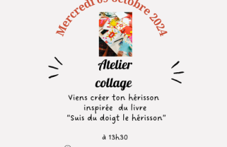 Atelier collage "Le hérisson" avec Léonie Koelsch