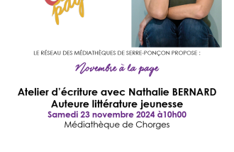 Novembre à la Page : atelier d'écriture