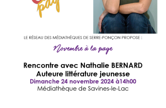 Novembre à la Page : rencontre auteure